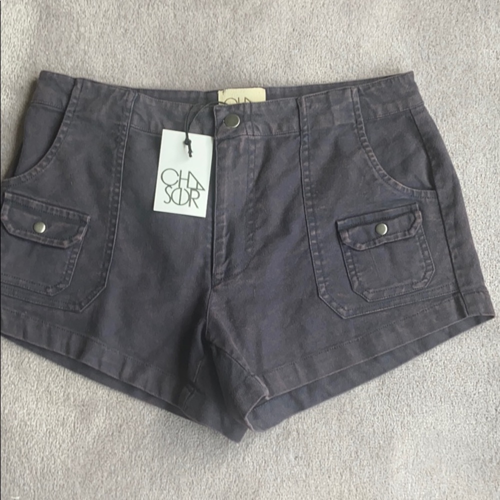 NWT vintage wash blue purple Chaser shorts pants M